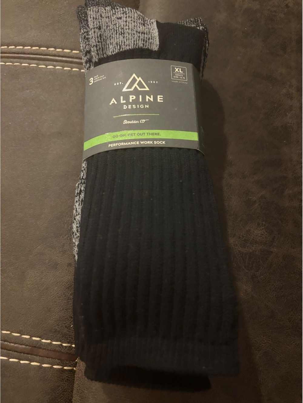 Alpine Design Performance Work Socks 3 Pair Crew XL Men’s 13-15 NWT